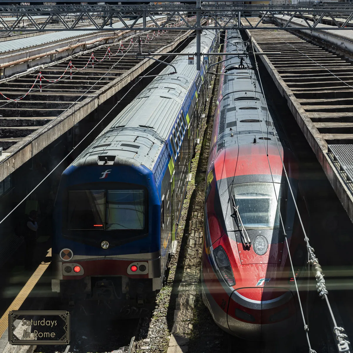 Train Travel In Italy - Platforms In Termini