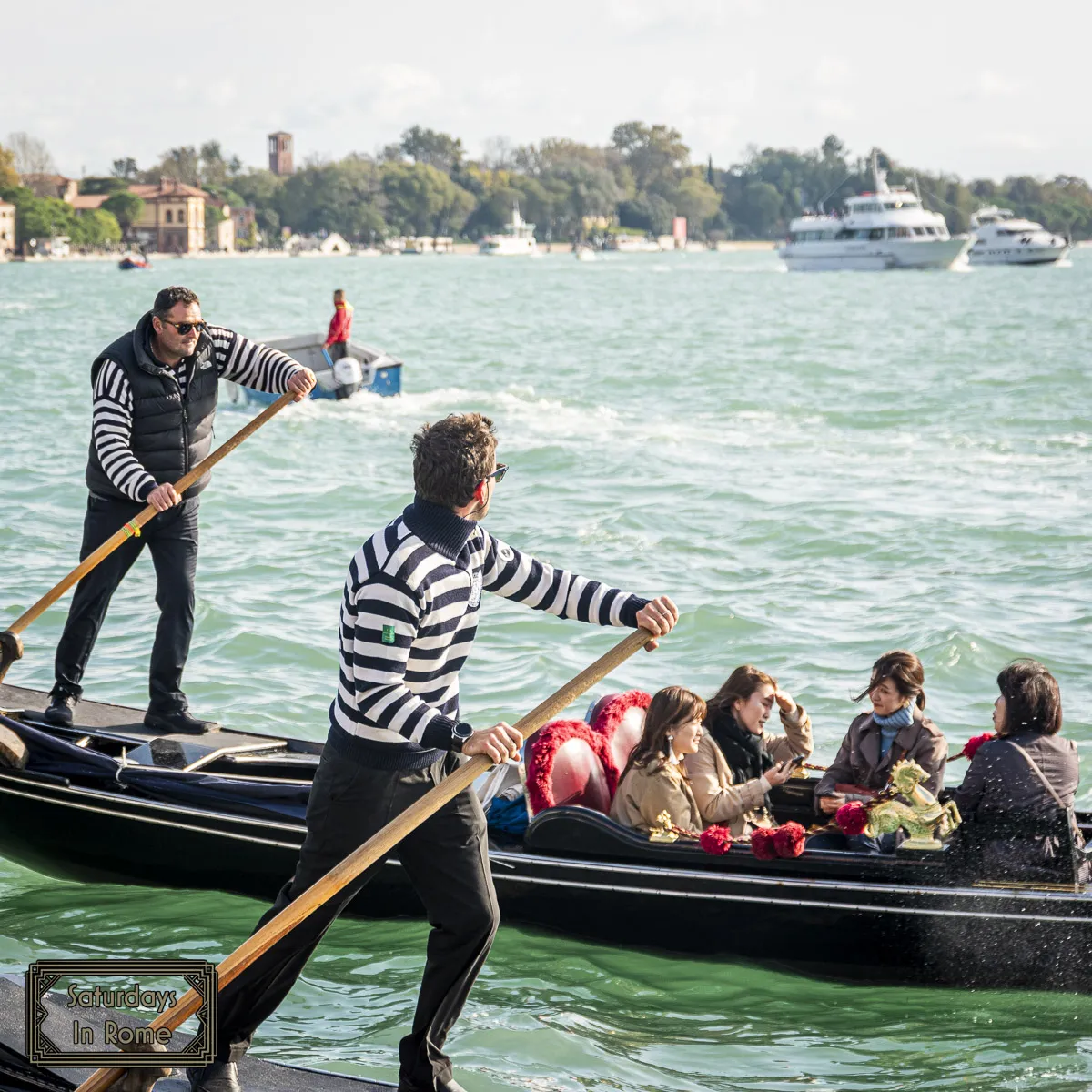 Gondolas On The Grand Canal In Venice