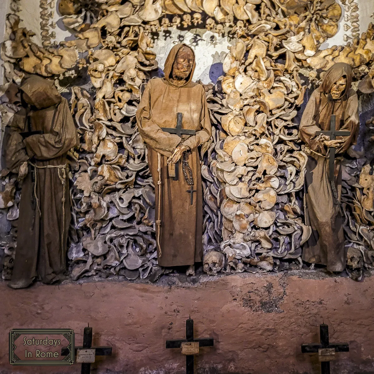 Bone Church In Rome Italy - The Three Skeletons