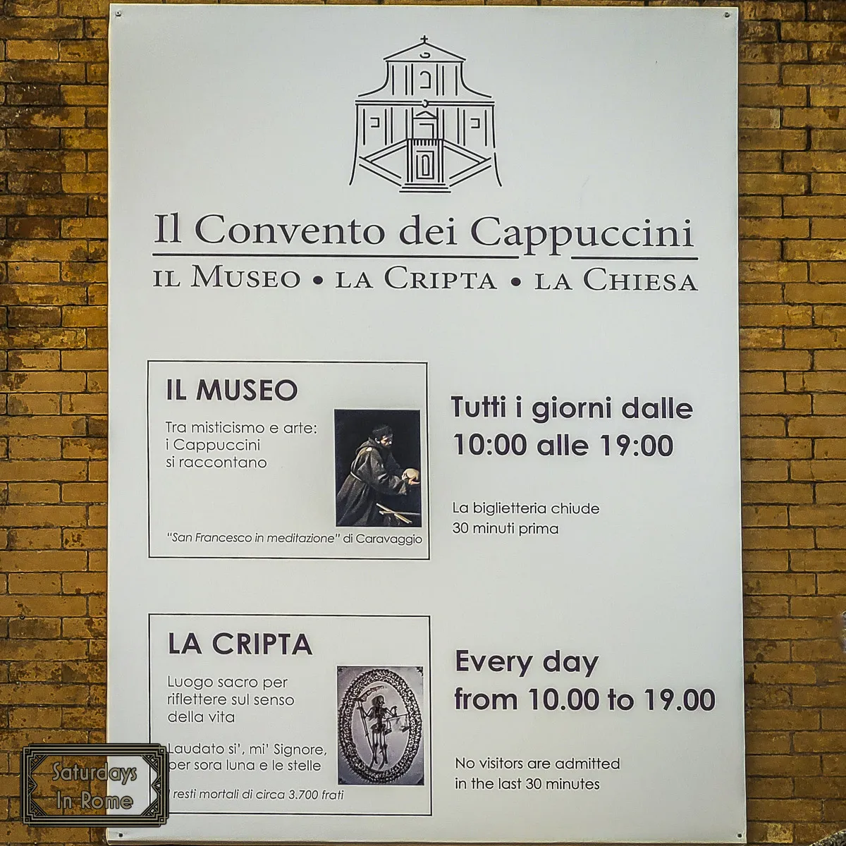 Bone Church In Rome Italy - Hours