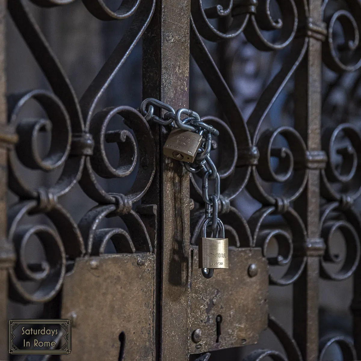 basilica of st lawrence outside the walls - locked tomb entrance