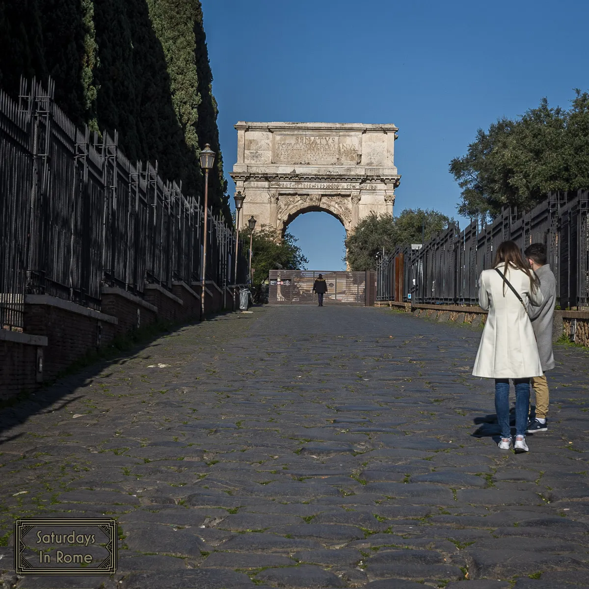 No crowds at the entrance to the Roman Forum 20 Minutes Before Opening