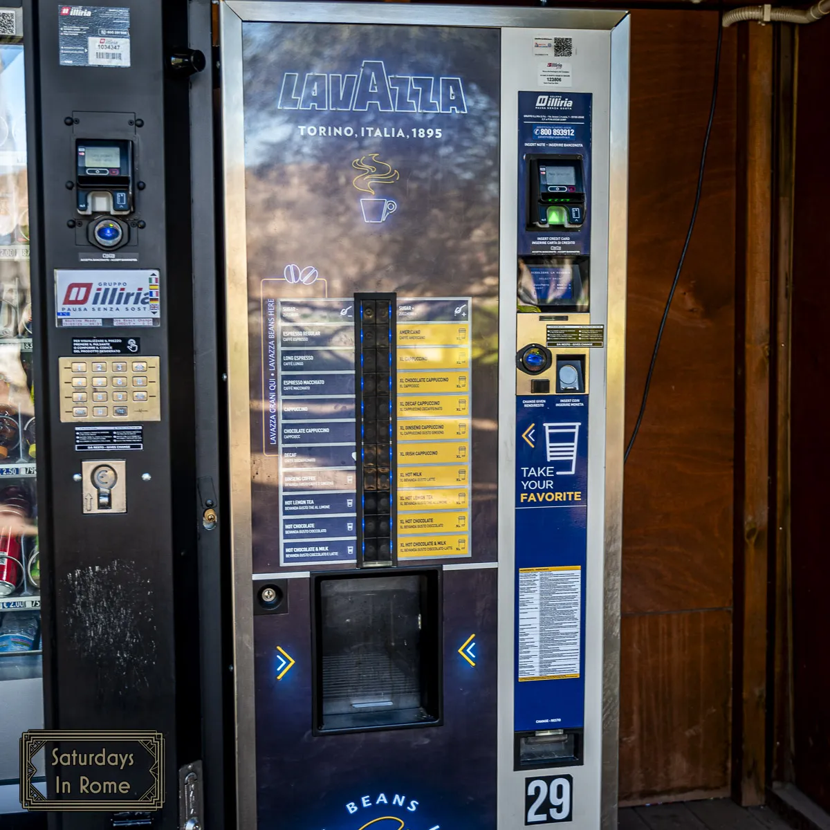 Lavazza Coffee Machine Inside Palatine Hill