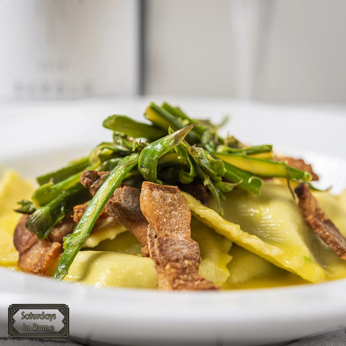 Ravioli Carbonara - Spring Deliciousness