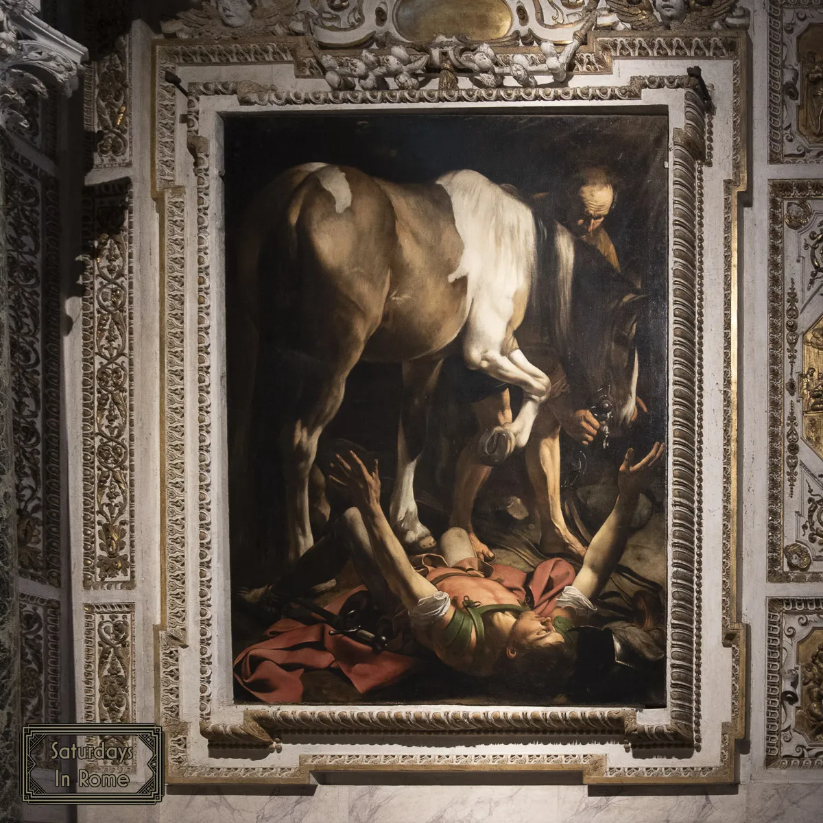 The Conversion of Saint Paul By Caravaggio in Santa Maria del Popolo