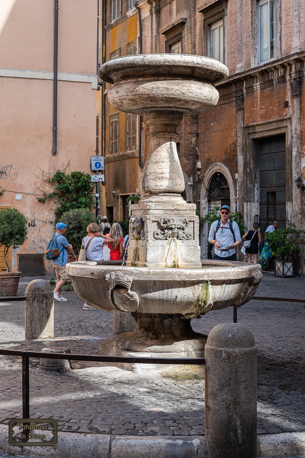 Ancient Roman Fountains - Piazza San Simeone Fountain