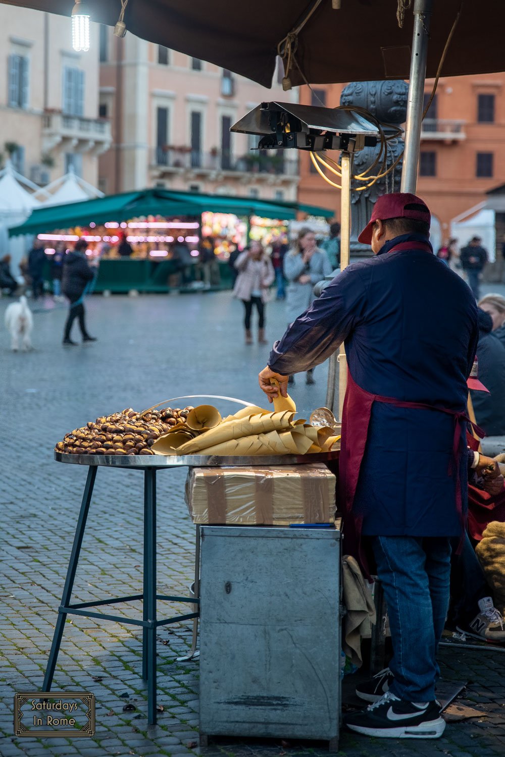 Christmas Market In Piazza Navona - Chestnuts