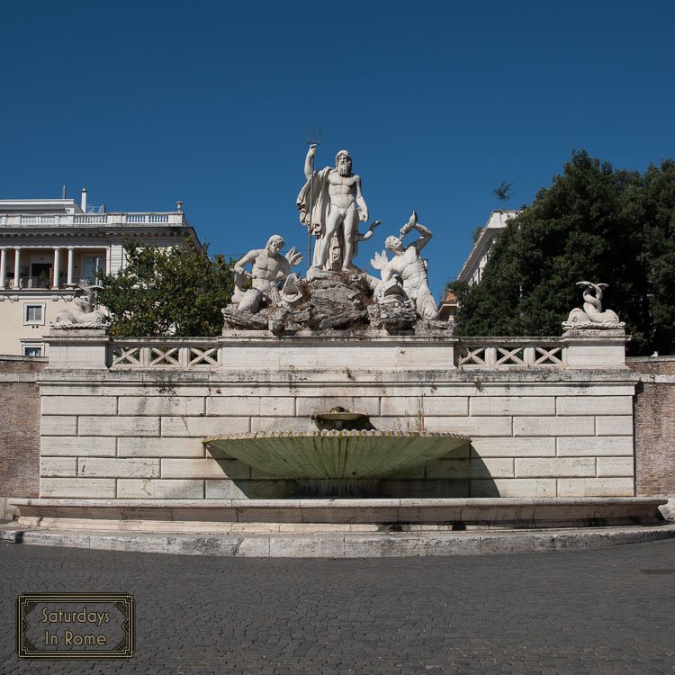 Piazza del Popolo Rome - Fountain of Neptune