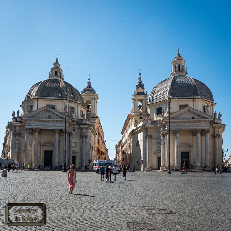 Piazza del Popolo Rome - Twin Churches