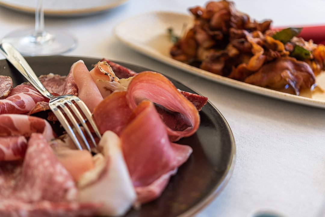 Restaurants in Orvieto - Sliced Meats and Fried Pork-Belly