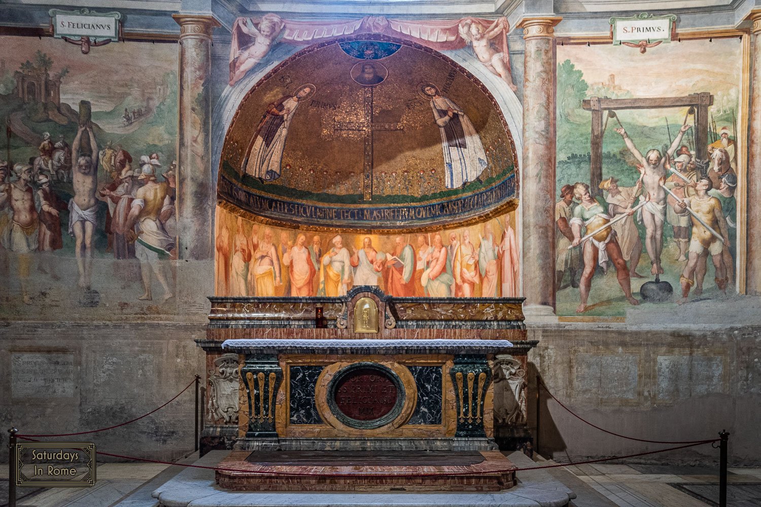 Santo Stefano Rotondo - Altar of Primo and Feliciano