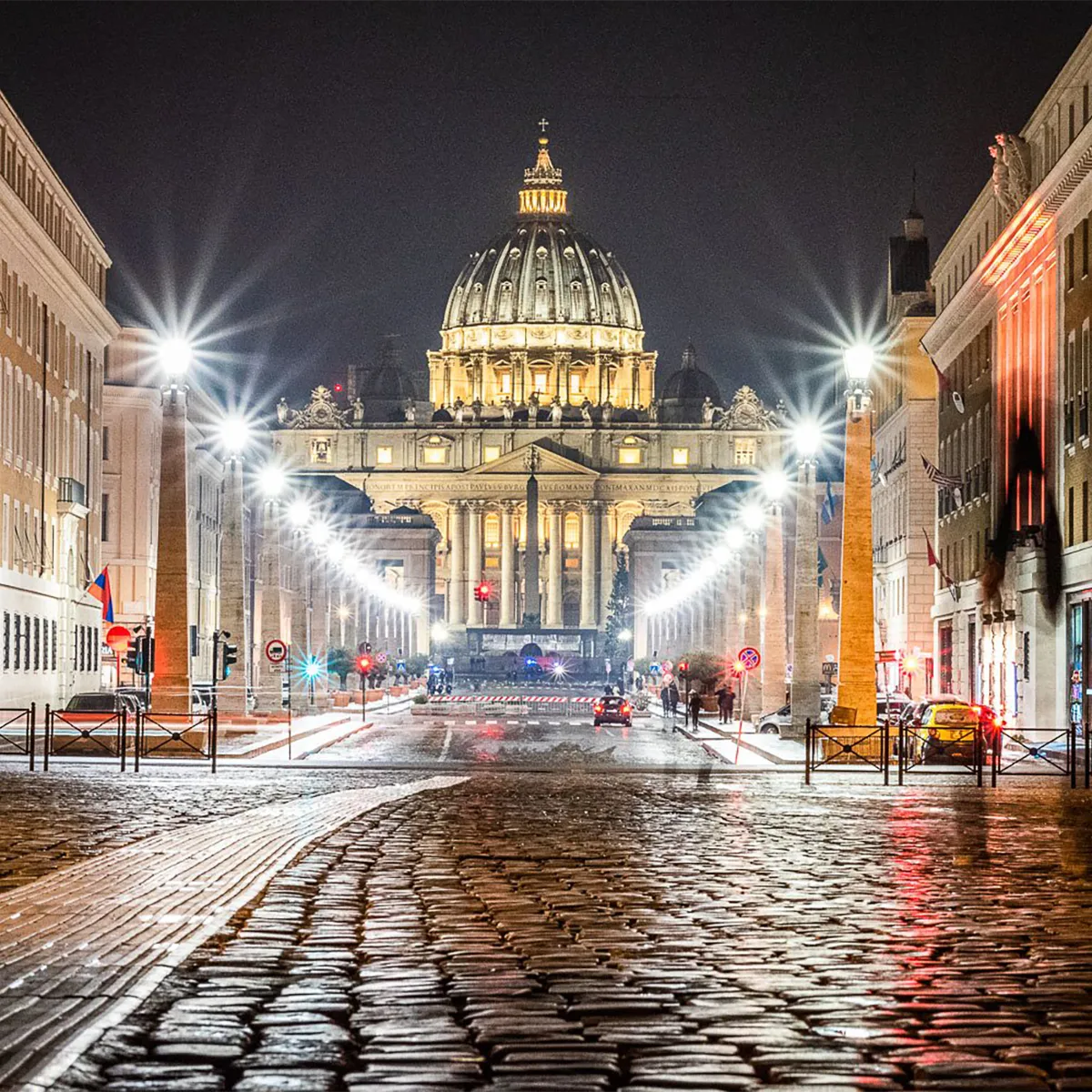 best hotels near the vatican in rome - at night