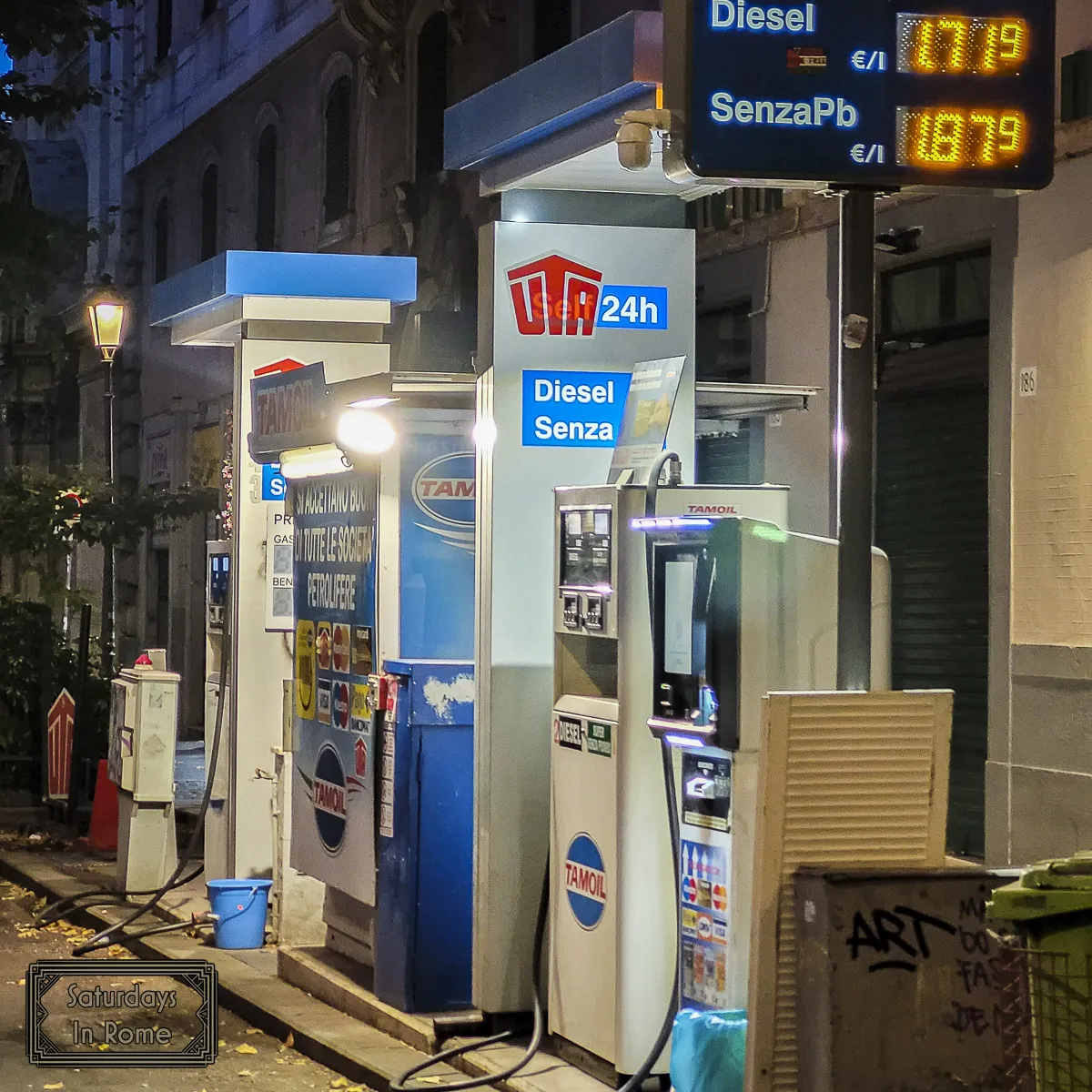 Early Morning Rome - Self-Serve Gas Stations