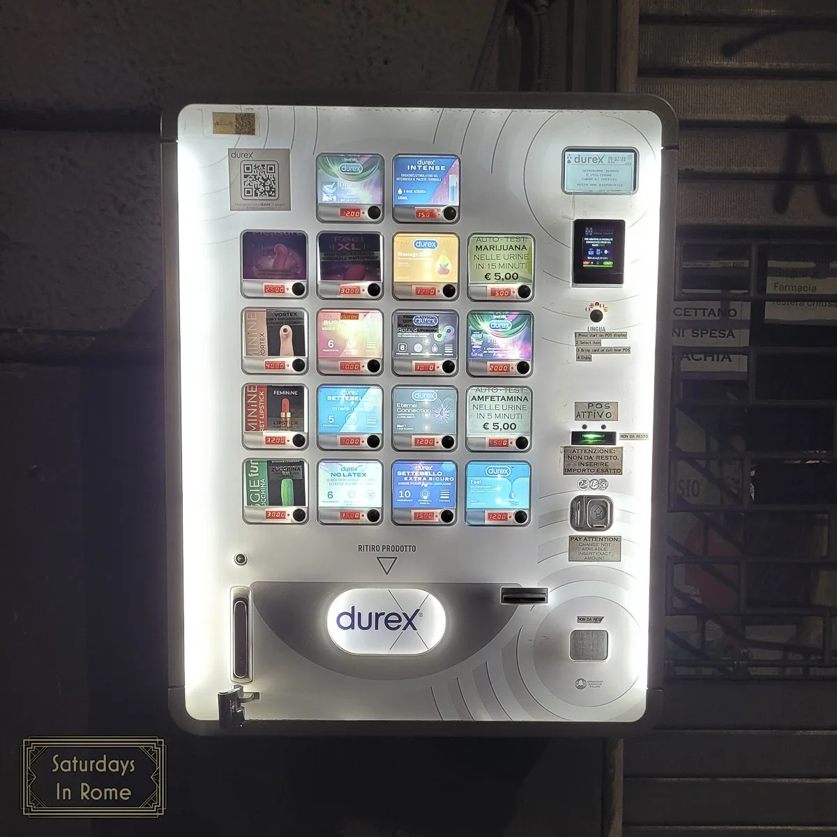 Early Morning Rome - Unique Vending Machines Outside