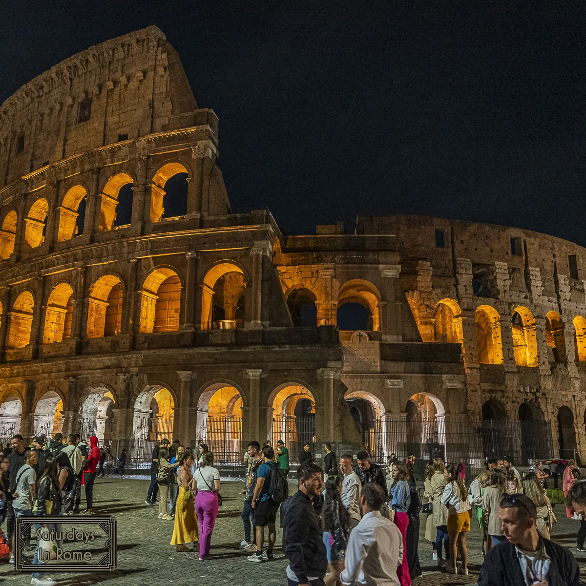 Ancient Roman Colosseum - Busy Day And Night