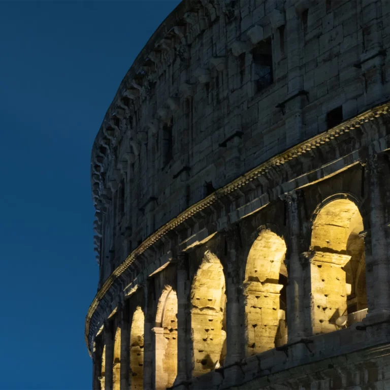 Ancient Roman Colosseum - Night Lighting