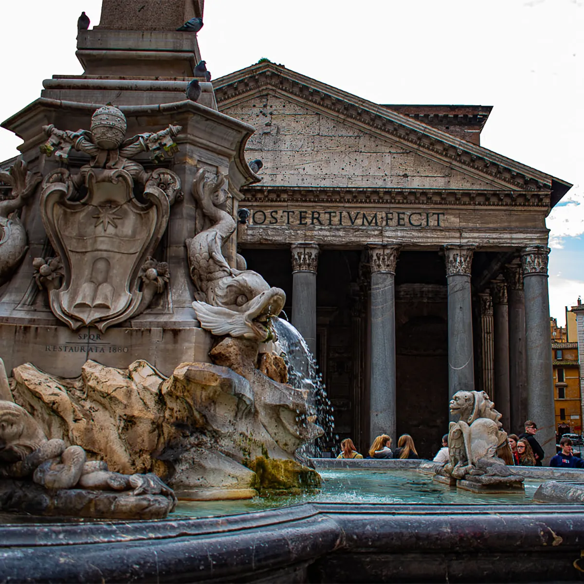 Inside The Pantheon - External Fountain