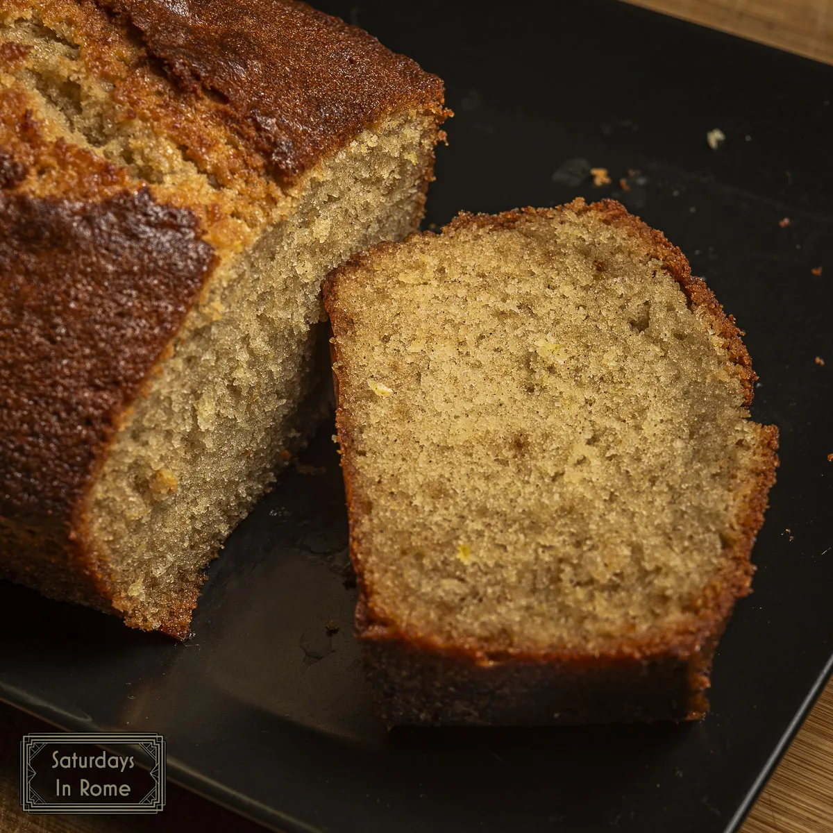 Italian Plum Cake - sliced and served