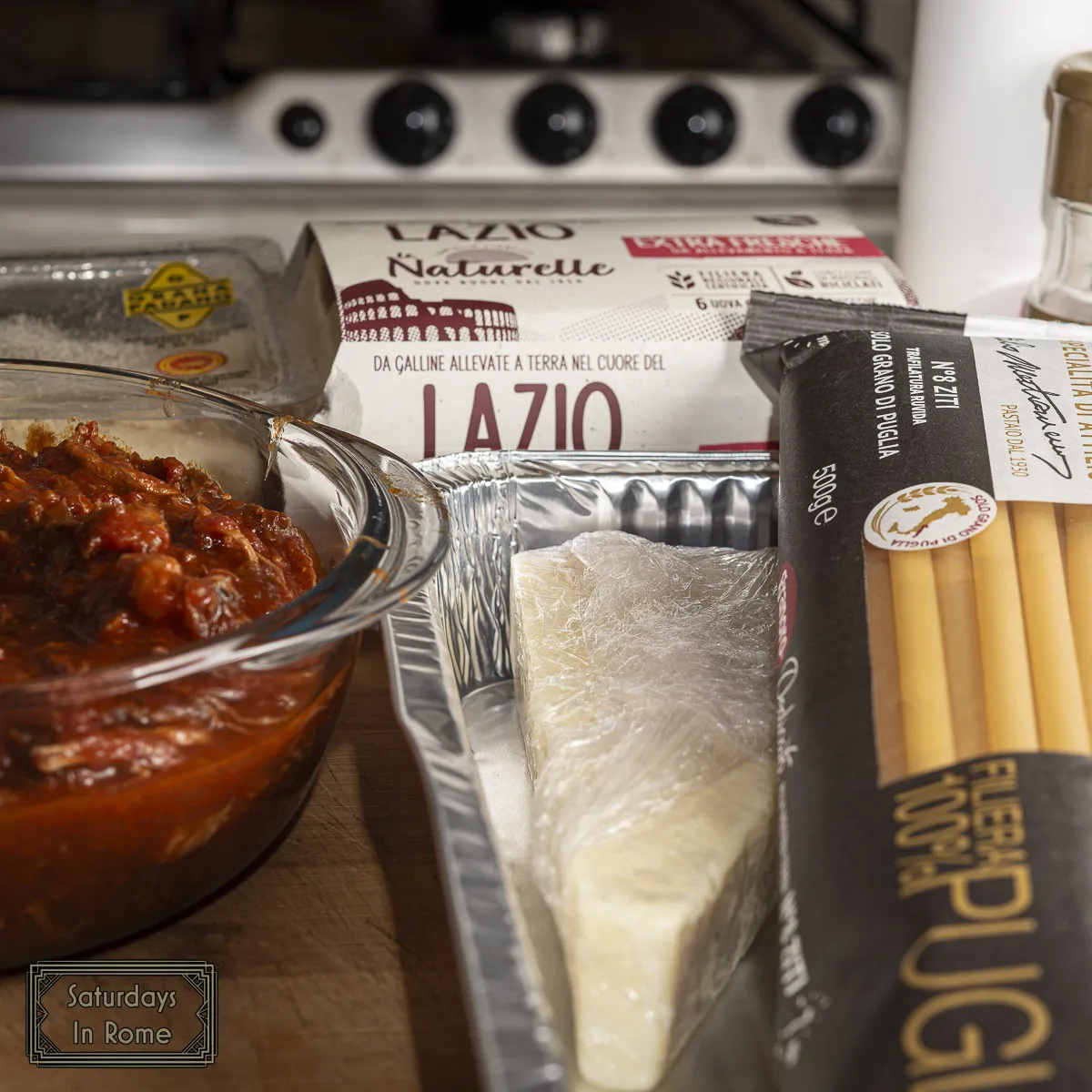 Baked Ziti With Egg - Ingredients