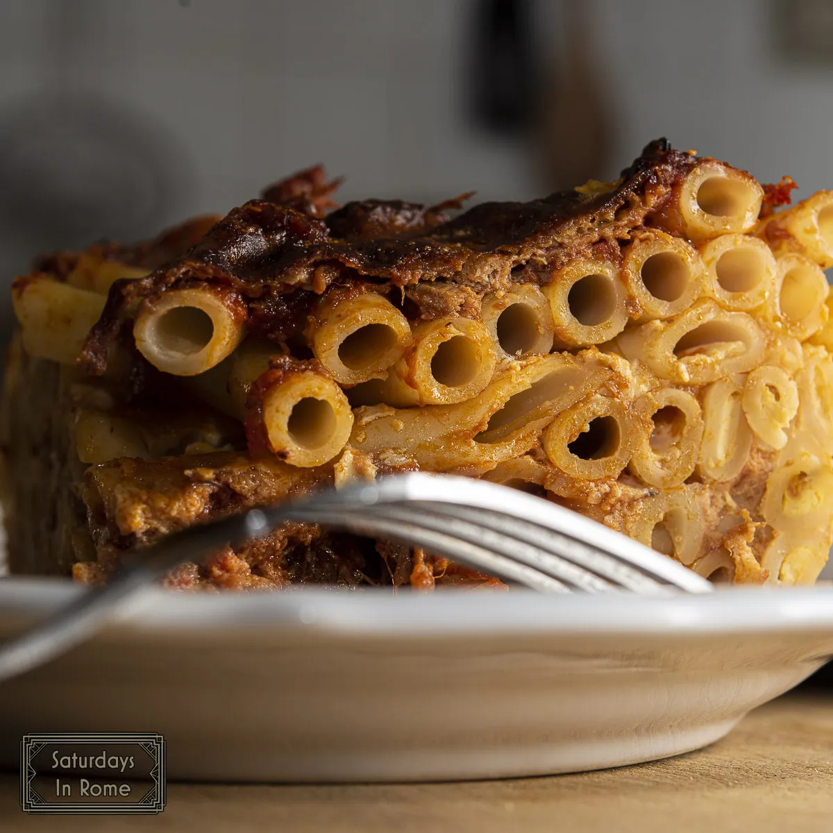 Baked Ziti With Egg - Served