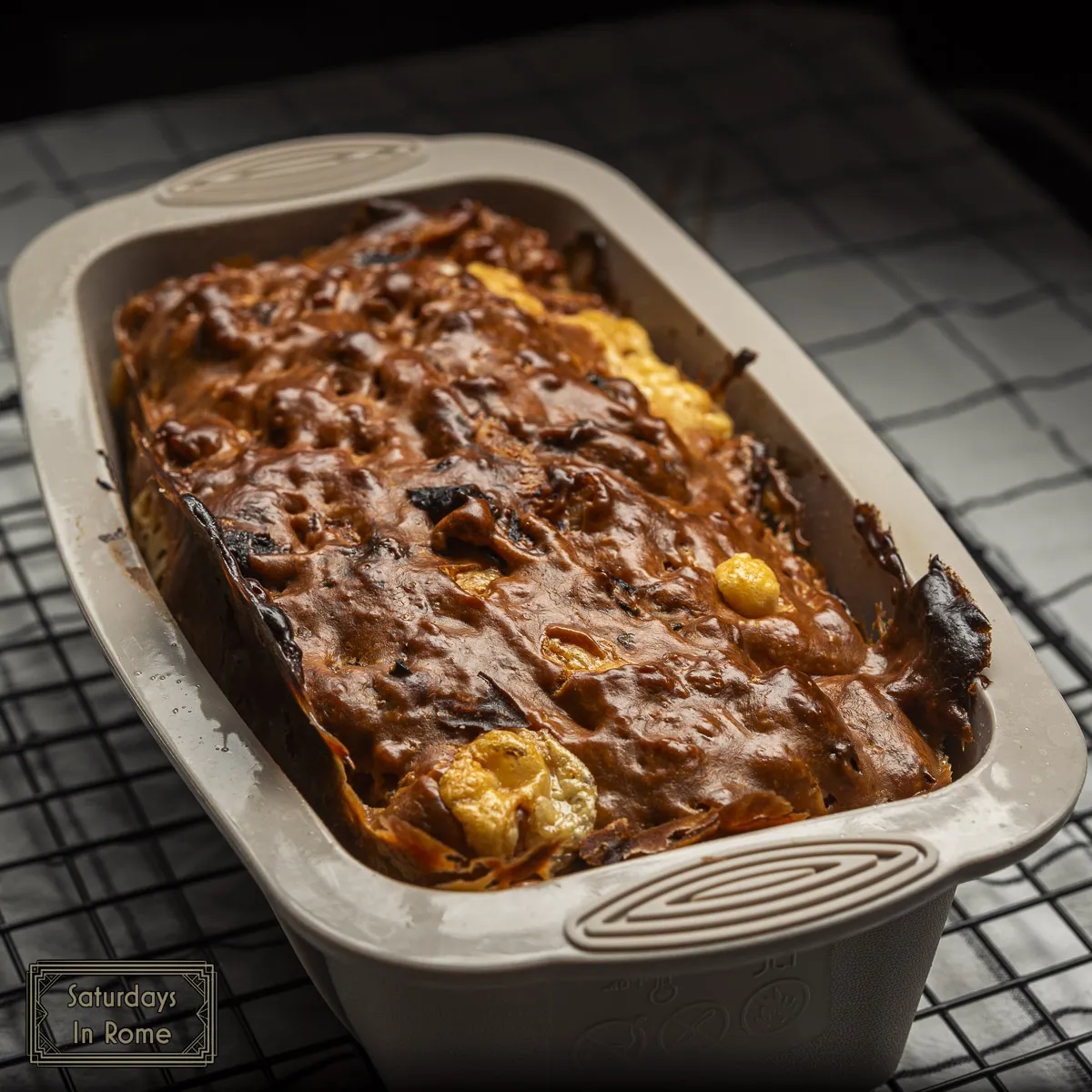 Plum Cake Salato - Cooling On Rack