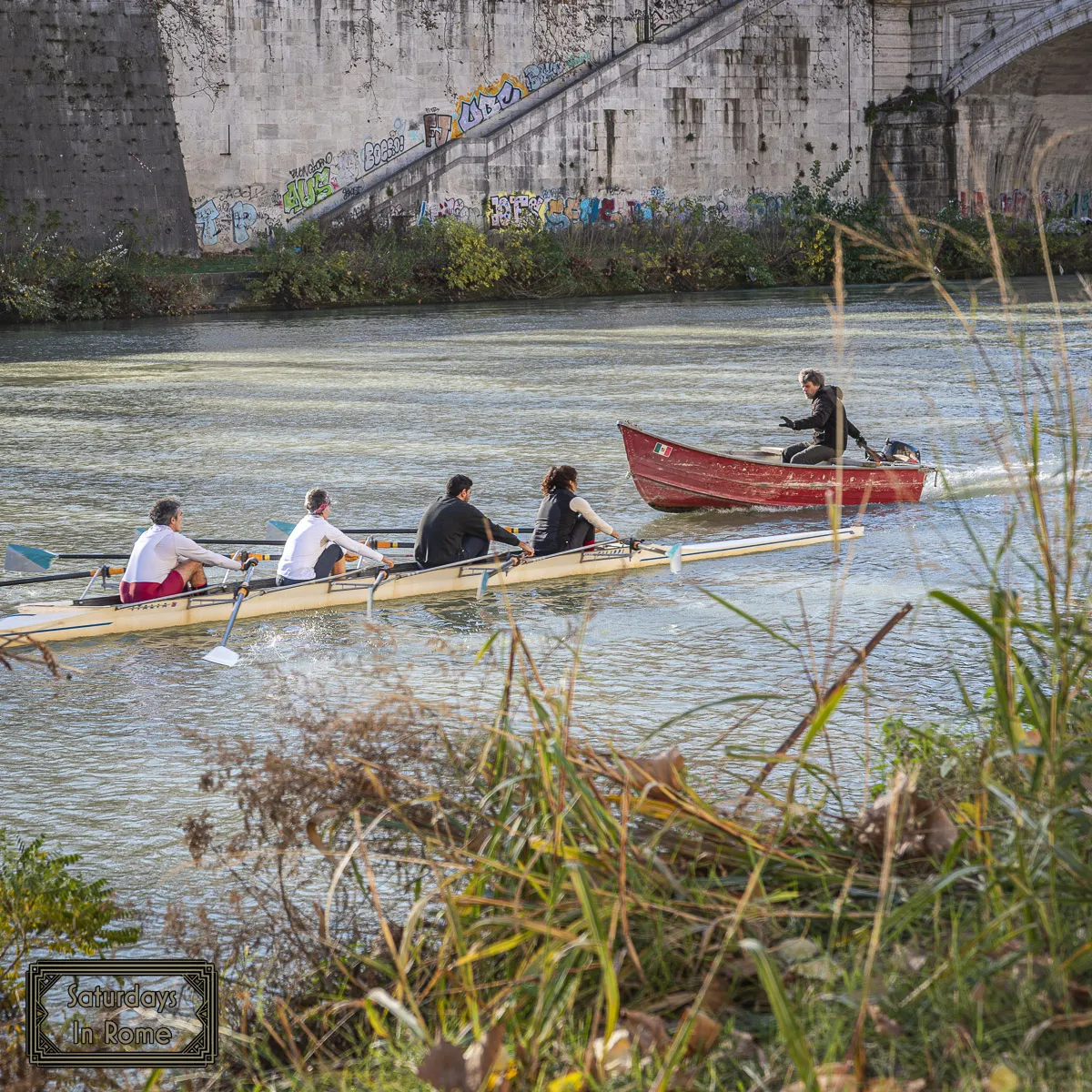 Tiber River In Rome - Rowing Crew