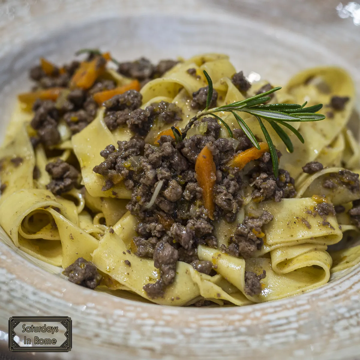 Pappardelle al Ragù Bianco di Cinghiale At Trattoria Morgana