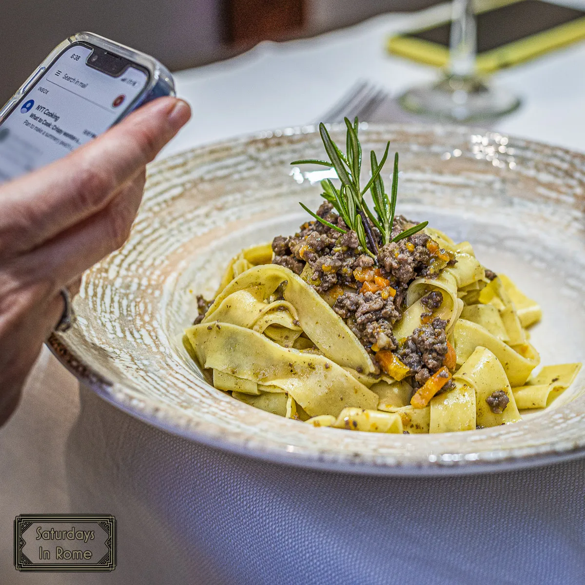 Pappardelle al Ragù Bianco di Cinghiale At Trattoria Morgana