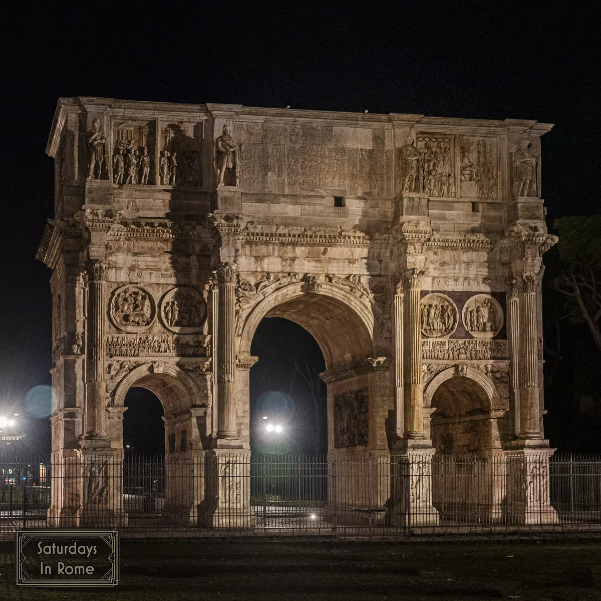 Colosseum Restoration - Nearby Arch Of Constantine