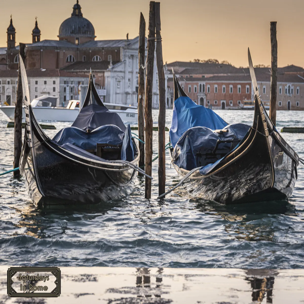 Rome day trips - gondolas in Venice